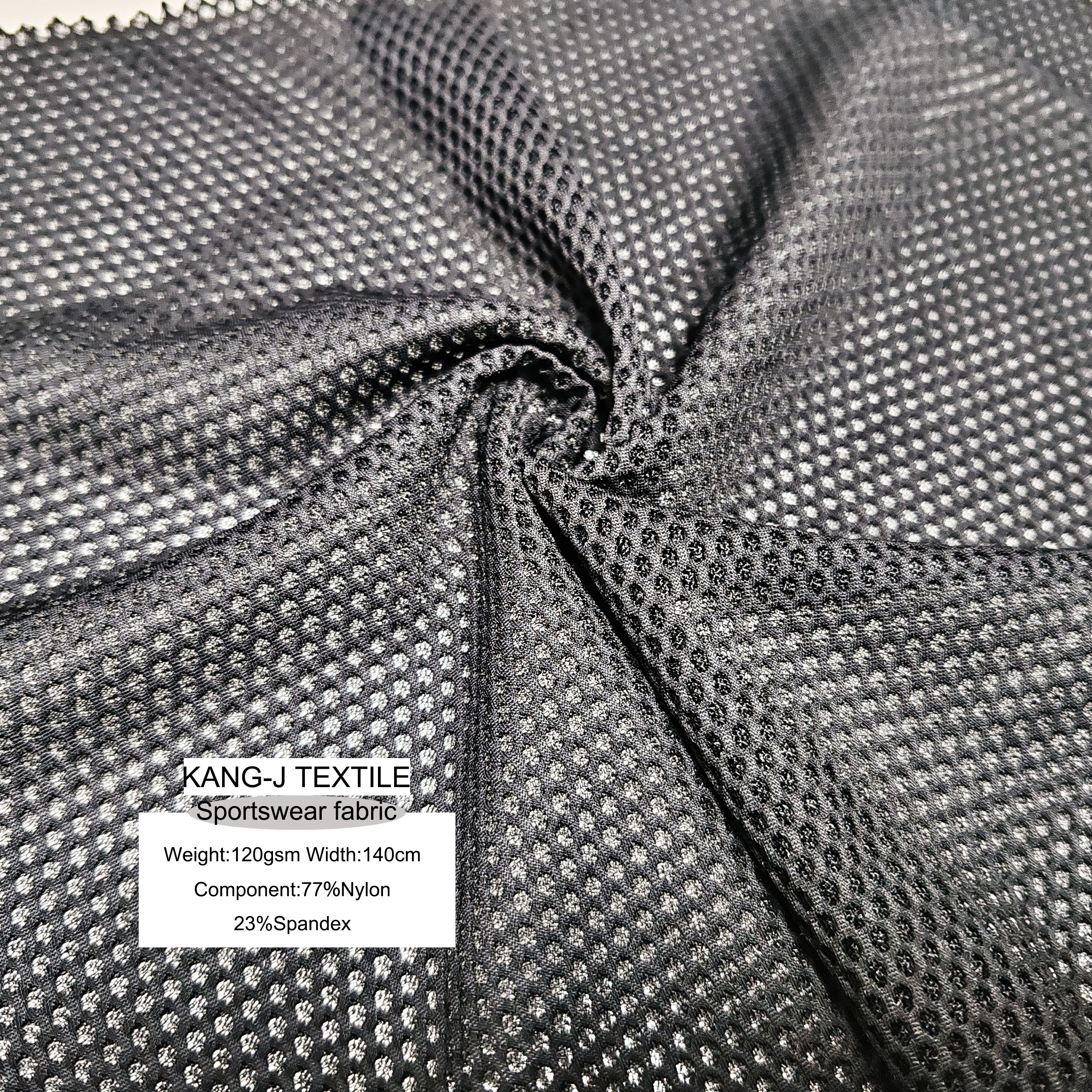Hot Selling 120gsm 140cm Sportswear Fabric 77% Nylon 23% Spandex High Breathable Luggage Lining and Shirt Fabric