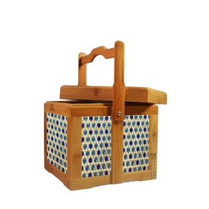 Bamboo Storage Box Rectangle Double Layer Tea Snack Packaging Chinese Style Gift Box - Product Image 5