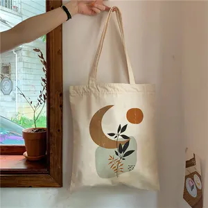 YASEN индивидуальная богемная Холщовая Сумка с принтом растений, индивидуальная креативная Студенческая Модная хлопковая сумка для покупок на одно плечо