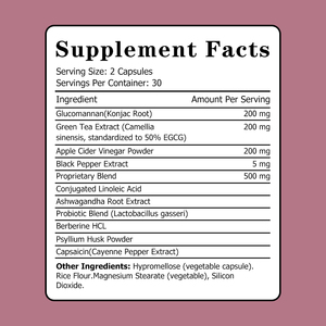 Private Label Weight loss and Detox Capsules with Gynostemma Extract Body Metabolic Helps Curb Appetite Boost Metabolism Capsule - Product Image 2
