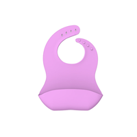 Bavoir en silicone imperméable anti-salissures pour bébé, bavoir d'alimentation en silicone de qualité alimentaire, bavoir anti-salive pour bébé, ensemble d'alimentation en silicone pour bébé