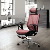 JNS607L Mobilier Commercial Chaise en Maille Ajustable 3D Chaise de Bureau Ergonomique 1 Pièce Aluminium Moderne 4 Gaz Lift 5 Ans en Option