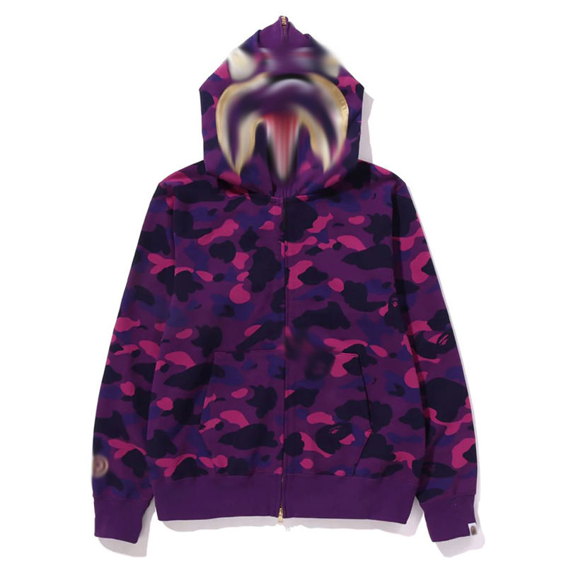 Casquette double requin doré de luxe violet