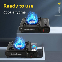 Réchaud à gaz portable en acier inoxydable pour extérieur, pliable, pour 3-4 personnes, pour camping, pique-niques, barbecue, avec fonction automatique et compartiment séparé
