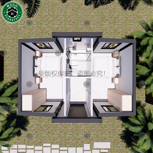 Maison conteneur préfabriquée à panneaux sandwich, 2-3 chambres, construction rapide, extensible, villa mobile - Product Image 6