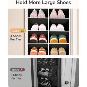 Over The Door Shoe Organizer 33x15x85cm With 24 Pockets For Closet Storage Hanging <b>Rack</b> For Shoes <b>Boots</b> - Product Image 6