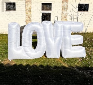 Letras inflables gigantes personalizadas con luces LED RGB, letras del alfabeto con la palabra LOVE, accesorio para ceremonias <span class=keywords><strong>de</strong></span> boda, aniversarios, fiestas y compromisos. - Product Image 3