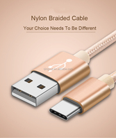 Câble USB tressé en nylon de type C à chargement rapide 3A haute vitesse personnalisé Chargeur de données micro USB pour ordinateur et téléphone