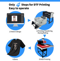 Machine de fabrication de t-shirts en coton 9 couleurs A3 Double Xp600 I3200 Tête DTF Imprimantes numériques à jet d'encre pour t-shirts avec encre blanche
