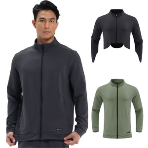 Wholesale Printed Custom Logo Elasticity Breathable Lightweight Windproof Autumn Jogger Stand-Up Collar <b>Windbreaker</b> Jacket - Product Image 1