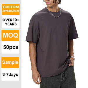 Camiseta al por Mayor con Logotipo Personalizable, Calidad Excepcional, Lisa, Gruesa, con Hombros Caídos, 100% Algodón, para Impresión y Bordado - Product Image 1