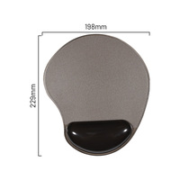 Tapis de souris ergonomique pour jeux, repose-poignets, base antidérapante en PU et silicone, transparent, confortable, tapis de bureau pour PC, Kelida 229x198mm