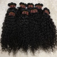 Letsfly Deep Wave 22 pouces 100% Cheveux Humains Naturels Bouclés Noir Naturel 20 pièces 1kg Cheveux Brésiliens Remy Extensions de Cheveux Humains