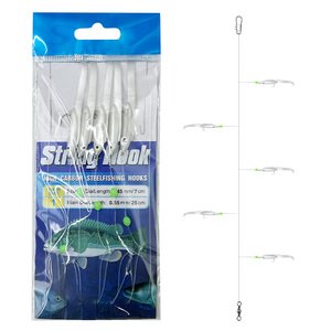 Montature Sabiki <span class=keywords><strong>per</strong></span> Acqua Salata con 5 Ami in Linea Night Glow, Set di Lenza con <span class=keywords><strong>Esca</strong></span> Morbida a Forma di Anguilla, Amo <span class=keywords><strong>per</strong></span> Anguilla - Product Image 5