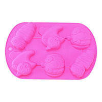 Moule à gâteau en silicone jetable en forme d'Halloween, écologique, résistant au four, au congélateur, au micro-ondes et au lave-vaisselle, durable