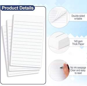 Le schede indice 3X5 hanno stabilito che le schede bianche spesse hanno stabilito che entrambe le parti notano le carte per le liste di Idea da fare Record - Product Image 3