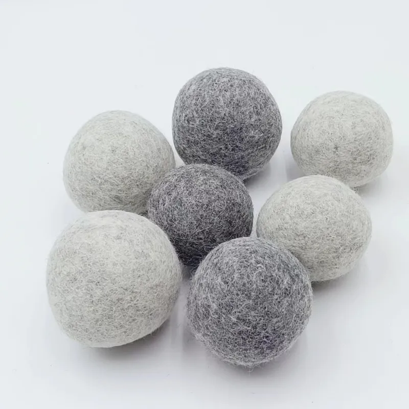 Bola de secador de 6 pacotes, produto mais vendido em 2024, nova tendência nos EUA, bola de lã cinza de marca própria