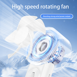 Ventilador de Mano Portátil Recargable Tipo-C con Batería de Litio 18650 de 3600mAh y 5 Velocidades de Larga Duración - Product Image 6