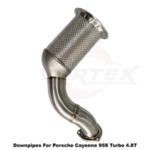 Vortex Heat-Wrapped SS304 Exhaust Downpipe Assembly Featuring Direct Flow Fits Porsche Cayenne 958.1 958.2 - Product Image 2