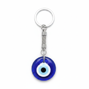 Porte-clés et mousqueton promotionnels 9x3 cm Evil Eyes en verre - Product Image 2