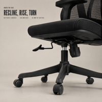 Chaise de bureau pivotante A207 en maille, réglable en hauteur, avec fonction d'inclinaison, design moderne pour bureau, maison, atelier