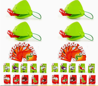 Jeu de société interactif parent-enfant de combat de cartes avec masque de lézard et jouet de bureau souffleur de langue de grenouille, vente en gros