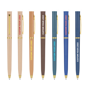 Sang Trọng Vàng nhựa bút bi với biểu tượng tùy chỉnh màu đỏ/Màu xanh/mực đen CE chứng nhận cho văn phòng/trường học Quà tặng khuyến mãi - Product Image 3