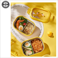 Kotak Makan Siang Bento Anak Lucu dan Imut, Anti Bocor, Aman untuk Microwave, dan Menjaga Kesegaran Makanan