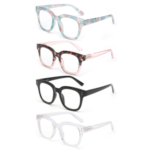 Gafas de Lectura con Montura Cuadrada Gruesa Transparente, Dioptrías de +1.0 a +<span class=keywords><strong>4.0</strong></span>, Anti Luz Azul, Listas para Enviar - Product Image 2