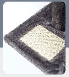 Grey <span class=keywords><strong>3</strong></span> Tiers <span class=keywords><strong>Cat</strong></span> <span class=keywords><strong>Condo</strong></span> Met Sisal Krabpalen Pluche Kat Klimtoren Kattenbomen & Scratcher - Product Image 5