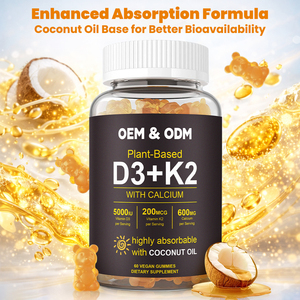 Compléments Gommeux Végans de <span class=keywords><strong>Vitamine</strong></span> D3 <span class=keywords><strong>K2</strong></span> à Marque Blanche – <span class=keywords><strong>Vitamine</strong></span> <span class=keywords><strong>D</strong></span> <span class=keywords><strong>MK7</strong></span> K pour le Calcium, des Os Plus Forts et une Santé Immunitaire Améliorée - Product Image 6