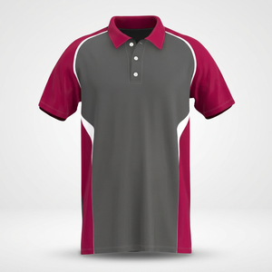Polo para Hombre, Cuello Camisero, Manga Corta, Secado Rápido, Tejido de Punto, Estilo Casual, Gris, Rojo, Blanco - Product Image 4