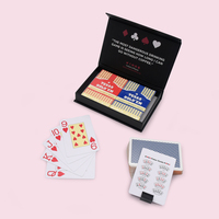 Jeu de cartes à jouer OEM haut de gamme, impression couleur, carton 300 g/m² à âme bleue, avec boîte cadeau pour les fêtes