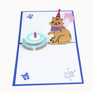 Nuovo all'ingrosso 3D Pop-Up carino torta di gatto biglietto di <span class=keywords><strong>auguri</strong></span> di carta fatta a mano carta di <span class=keywords><strong>compleanno</strong></span> per il Marketing digitale <span class=keywords><strong>buon</strong></span> <span class=keywords><strong>compleanno</strong></span> - Product Image 4