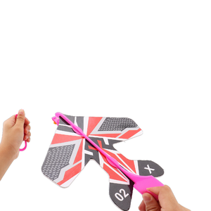 Outdoor Shining Rocket Flash LED Slingshot Elastic Helicopter Rotating <strong>Flying</strong> Toy Arrow Gift Children <strong>Fairy</strong> Catapult - Product Image 2