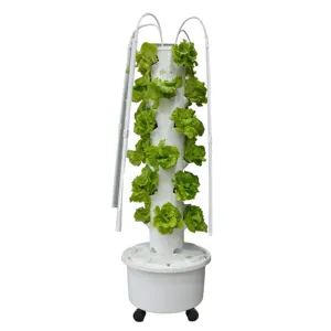 Système de tour hydroponique de haute qualité système de jardin à tour verticale petits 24 trous de plantation pour un usage domestique intérieur/extérieur