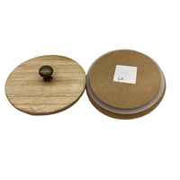 Logotipo personalizado Bonito Tapa de madera maciza para tapa de vidrio Tapa de vela