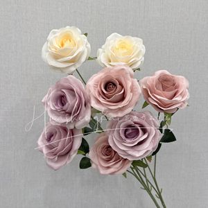 Artificial Roses Single Branch <b>Silk</b> <b>Flower</b> High Simulation Wedding Home Decorations - Product Image 1