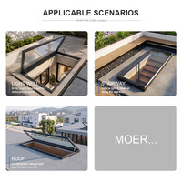 Puits de lumière sur mesure en aluminium pour véranda de villa, éclairage professionnel avec portes et fenêtres en PVC et verre acrylique, utilisation électrique