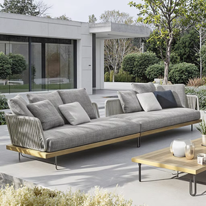 Mobilier d'extérieur sectionnel moderne pour patio Mobilier Bali sectionnel Produits de vente à chaud <span class=keywords><strong>Coussin</strong></span> de canapé d'extérieur en bois Boutique en ligne - Product Image 1