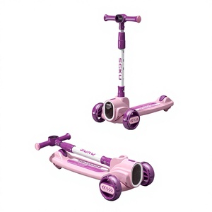 Patinetes Plegables para Niños al por Mayor, de 1 a 12 Años, con 3 Ruedas, 3 en 1, Plegado con un Botón, con Música y Luces Intermitentes - Product Image 1