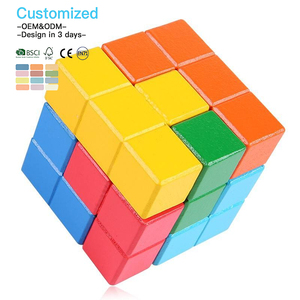 Jouet éducatif Montessori en bois EDULAND OEM ODM CPC CE, cubes Soma interactifs, puzzle 3D pour le développement des enfants, casse-tête - Product Image 2