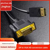 Cable Adaptador Convertidor Activo DisplayPort a VGA de 1.8m para Computadora Portátil de Negocios a Monitor o Proyector en Oficina y Aula