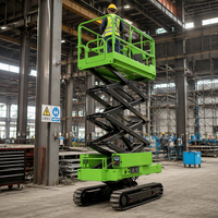 Plateforme élévatrice à ciseaux électrique robuste en acier de 16 m GS1416TL, capacité 450 kg, avec extension de 1100 mm pour travaux en hauteur