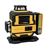 Niveau laser industriel SANEITE S59 16 lignes 4D, auto-nivelant, faisceau vert, pour sol et mur, étanche et résistant aux chutes