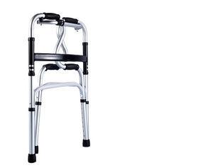 Equipo de rehabilitación médica <span class=keywords><strong>Asiento</strong></span> de cuero de aleación de aluminio Muleta ortopédica plegable Ayuda para caminar de pie para personas mayores discapacitadas - Product Image 4