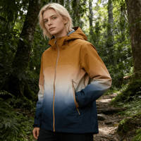 Veste d'hiver imperméable pour homme aux couleurs dégradées, chaude, résistante à la pluie, coupe-vent et respirante pour la randonnée et le trekking