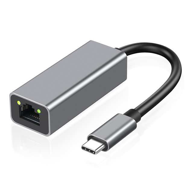 Type C Gigabit Ethernet Adapter USB 3.1 Network Card to RJ45 Lan 10/100/1000 Mbps External for Windows 11 Mac OS PC Laptop