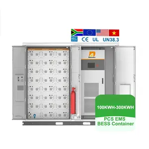 Industrial Commercial 200 Kwh 150kwh 200kwh 200kw 250kw 500kw 400 Kwh Storage Lifepo4 Battery Pack Cabinet Lithium Batterie