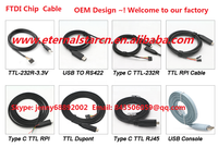 Cable adaptador USB 2,0 a RS232 Serial DB9, doble Chip FTDI FT232 ZT213